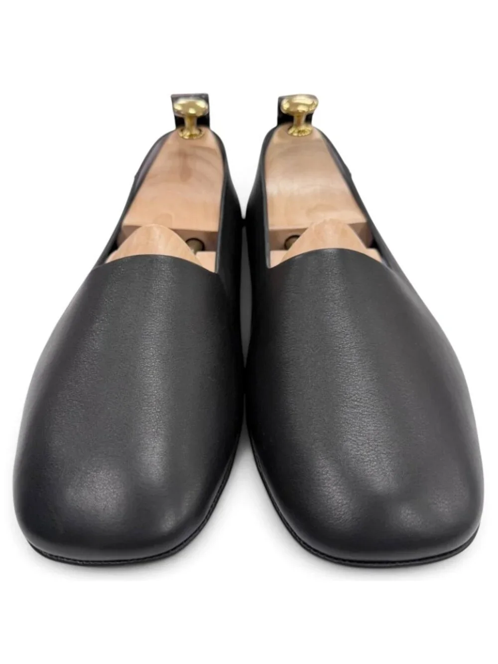 Versace Villa Leather Logo with Driving Shoes Slippon Black